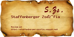 Staffenberger Zsófia névjegykártya