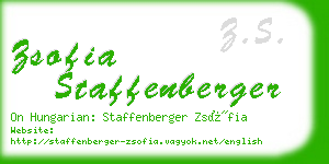 zsofia staffenberger business card